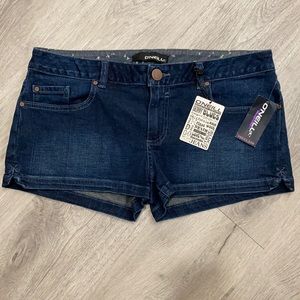 New! O’Neill Jean Denim Short Shorts sz 9 Surfer Skateboard